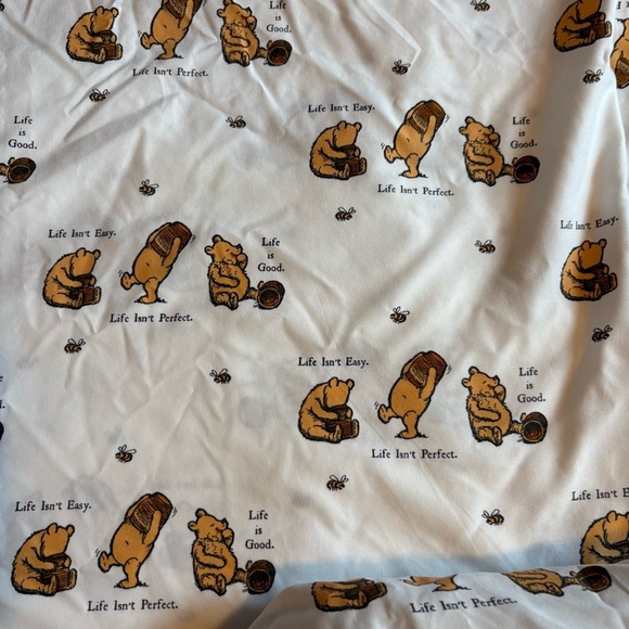 Disney Winnie the Pooh Sheet Set Berkshire Blanket Life is Good Twin Classic - Picture 4 of 7